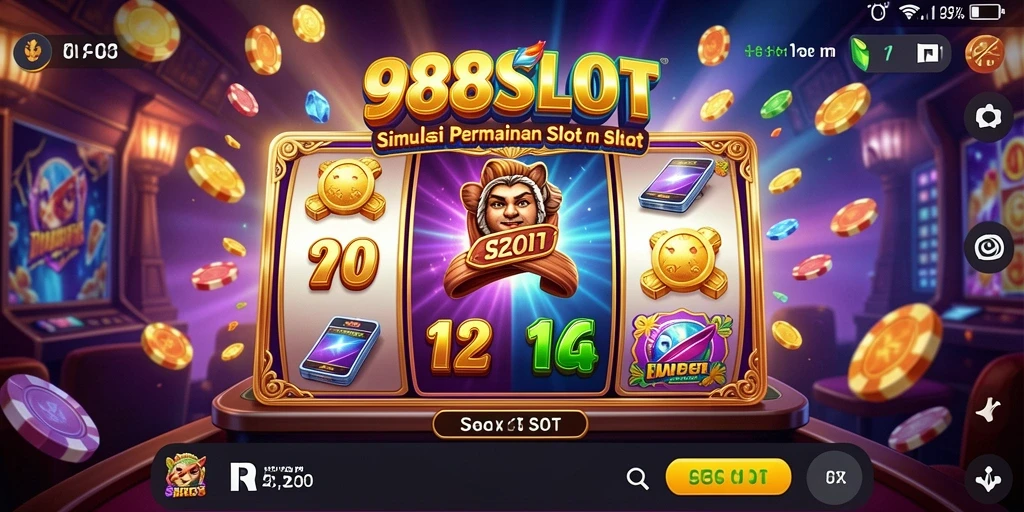 Screenshot gameplay menunjukkan serunya bermain mesin slot di 988SLOT.