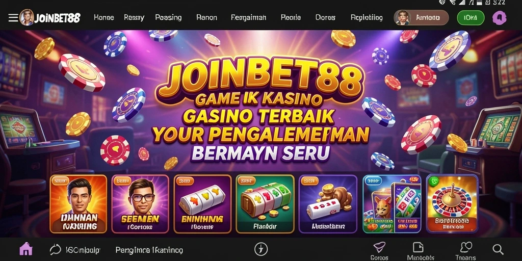 Tampilan gameplay menarik JOINBET88 dengan keseruan permainan Kasino.