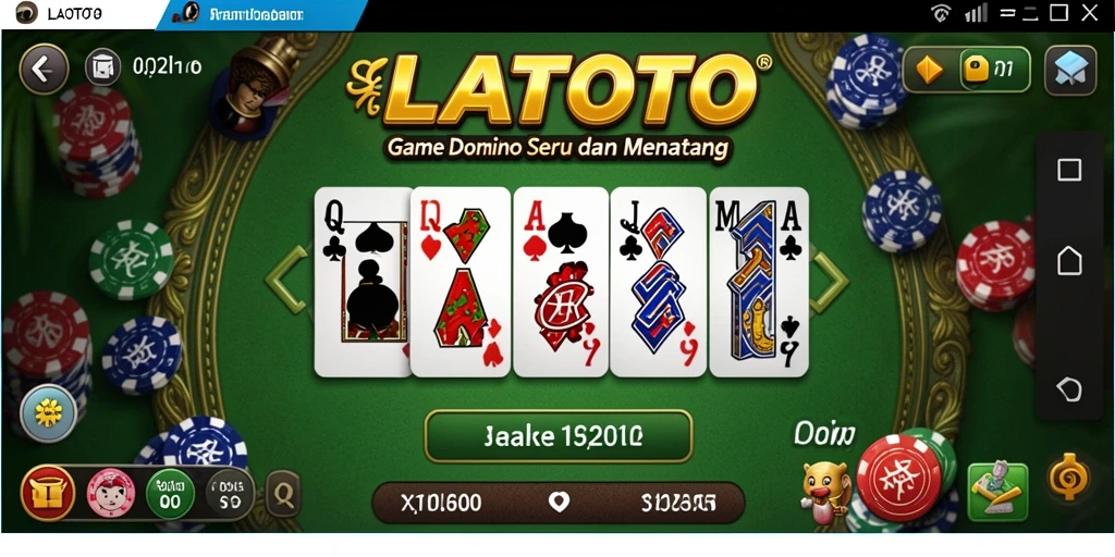 Tangkapan layar gameplay seru dalam permainan domino LATOTO.