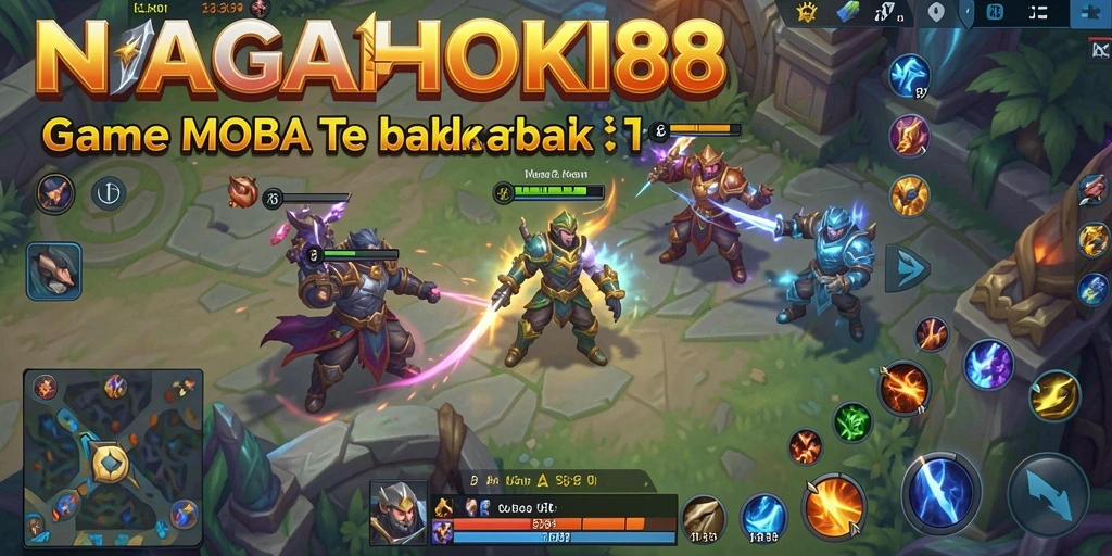Gameplay seru NAGAHOKI88 di arena MOBA.