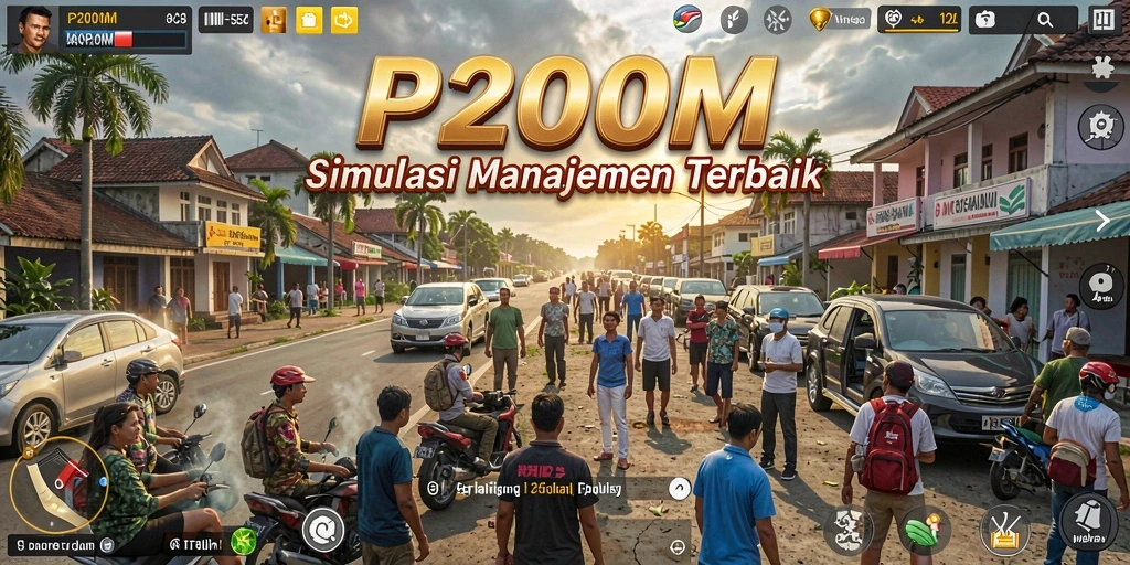 Tampilan menarik dalam game simulasi P200M saat bermain.