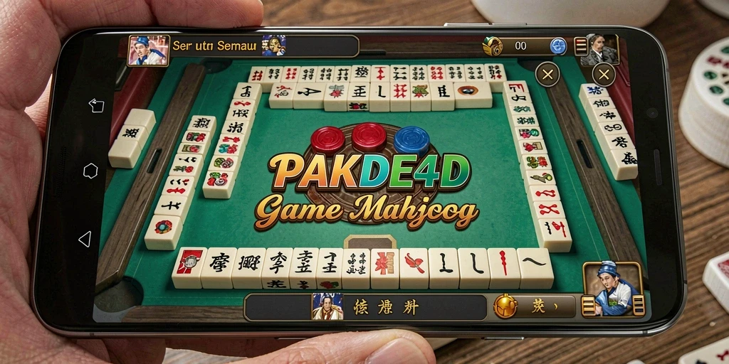 Tampilan utama PAKDE4D menampilkan gameplay Mahjong yang menantang.