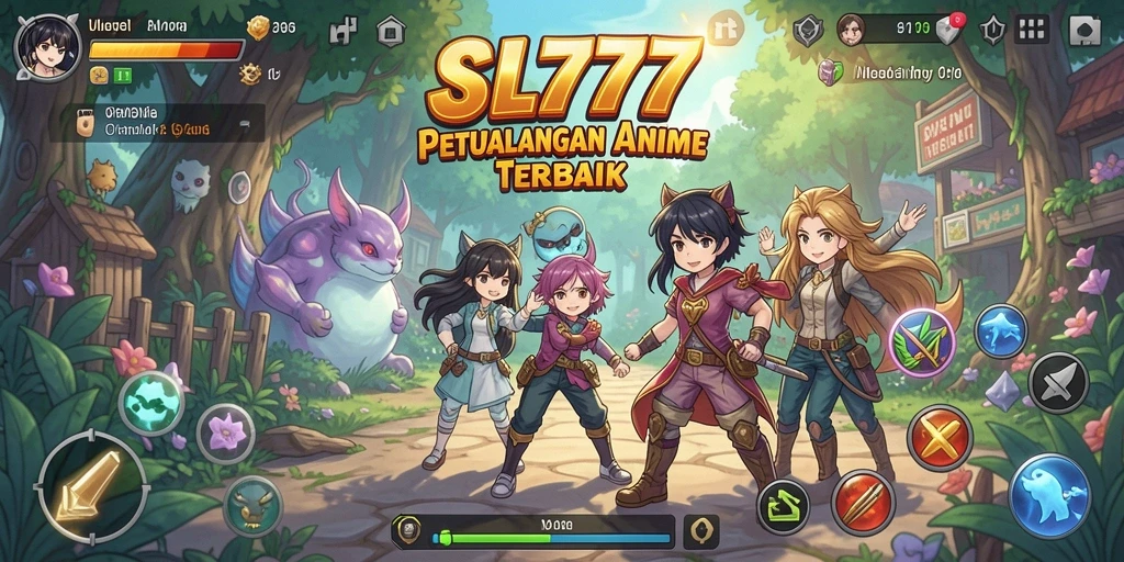 Tampilan gameplay menarik dari SL777 dengan karakter Anime.